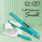 Enzo Pack Salon 2 en 1 : Brosse à cheveux et lisseur professionnels