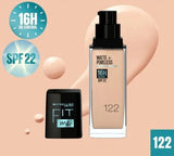 Maybelline - Fond de Teint Fit Me Matte & Poreless N° 122