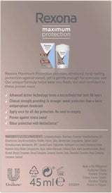REXONA - Déodorant stick anti-transpirant, Maximum Protection